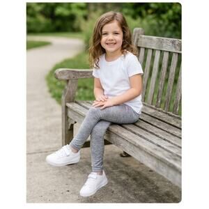 Puma Girls' Grey Heather Leggings - Comfortable Everyday Bottoms